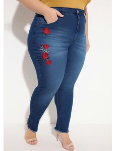 Marguerite Calça Jeans com Bordado Plus Size
