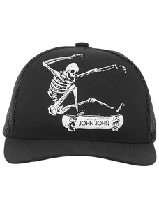 Boné John John Trucker Sk8 'N Bones Preto
