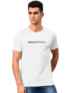 Camiseta Osklen Masculina Slim Vintage Rock 'N Roll RJ Branca