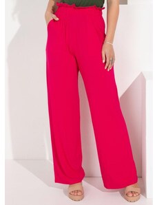 Quintess Calça Rosa Pink Pantalona Clochard