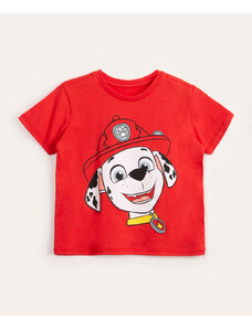 C&A camiseta infantil manga curta patrulha canina vermelho