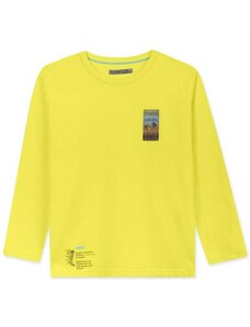 Tigor Camiseta Meia Malha Infantil Amarelo