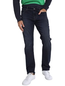 Calça Lacoste Jeans Masculina Trousers Straight Fit Stretch Azul Marinho