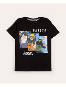 C&A camiseta infantil manga curta naruto preto
