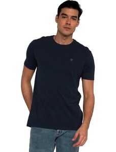 Camiseta Calvin Klein Jeans Masculina Light Omega Logo Azul Marinho