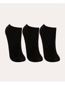 C&A kit de 3 pares de meias cano baixo ace preto