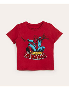 C&A camiseta infantil manga curta homem-aranha vermelha
