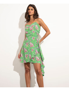 C&A vestido curto floral sem alça mindset verde