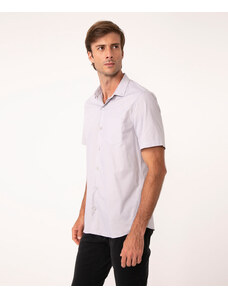 C&A camisa comfort listrada manga curta cinza