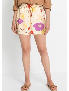 Bonprix Shorts com Amarração Floral Bege