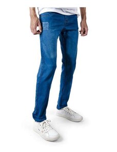 Sandro Moscoloni Calça Jeans Masculino Skinny Basica Confortavel Slim Azul Claro Jeans