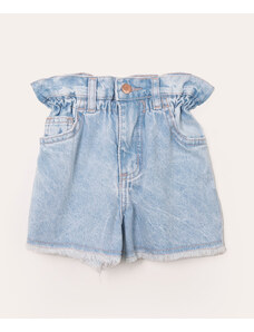 C&A short infantil clochard jeans azul médio