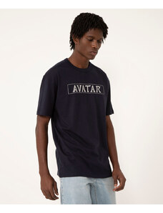 C&A camiseta de algodão manga curta avatar azul marinho