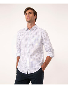 C&A camisa comfort xadrez manga longa branca
