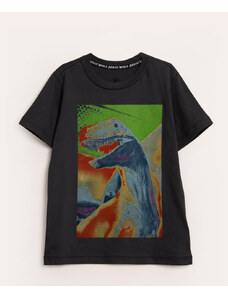 C&A camiseta infantil manga curta dinossauro jurassic world chumbo