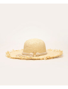 C&A chapéu de palha com corda bege