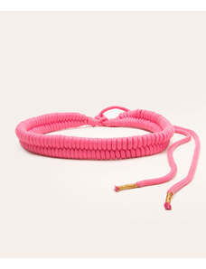 C&A cinto de corda trançada rosa