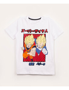 C&A camiseta infantil manga curta dragon ball z off white