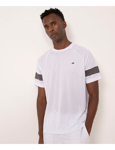 C&A camiseta esportiva ace manga curta com recorte branca
