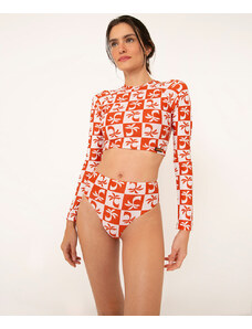 C&A biquíni calcinha tanga hot pants orla cosmo com proteção uv50 laranja