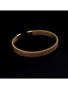 EMPÓRIOTOP Pulseira Bracelete Aço Inox Single Gold - Único - Punho 18 a 21cm