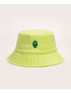 C&A chapéu bucket atoalhado extraterrestre verde neon