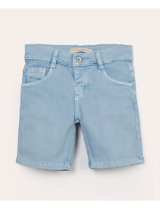 C&A bermuda jeans infantil barra dobrada azul claro