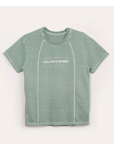 C&A camiseta juvenil de algodão manga curta process verde claro