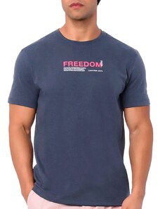 Camiseta Calvin Klein Jeans Masculina Freedom 78/23 Azul Marinho