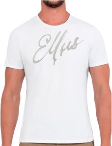 Camiseta Ellus Masculina Regular Cotton Fine Gothic Logo Vermelha