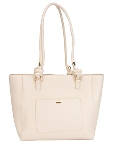 Bolsa Shopping Bag Grande Gabriela Detalhe Nós Off White - U