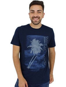 Camiseta Calvin Klein Jeans Shadow Points Azul Marinho