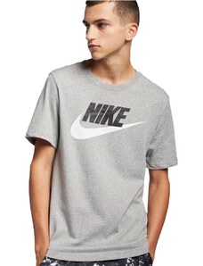Camiseta Nike Masculina Sportswear Large Logo Cinza Mescla