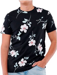 Camiseta Hollister Masculina Black Side Graphic Logo Cinza 