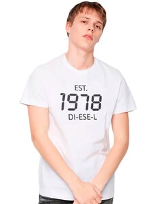 Camiseta Diesel Masculina T-Diegos-X-42 Branca