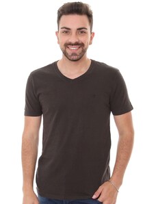Camiseta Replay Masculina R Basic V-Neck Chumbo