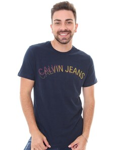 Camiseta Calvin Klein Jeans Shadow Points Azul Marinho