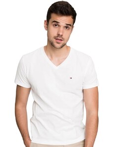 Camiseta Tommy Hilfiger Masculina Essential V-Neck Branca