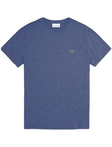 Camiseta Lacoste Masculina Classic Pima Cotton Logo Azul Marinho Mescla