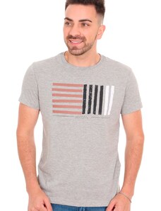 Camiseta Osklen Masculina Regular Stone Stripes Cinza