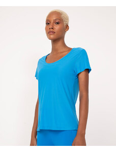 C&A blusa de poliamida manga curta esportiva ace azul