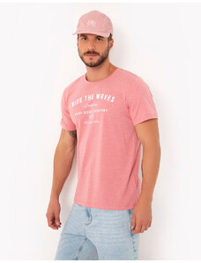 C&A camiseta gola careca manga curta waves rosa