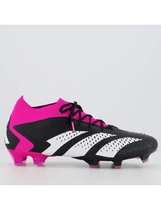 Chuteira Adidas Predator Accuracy 23.1 FG Campo Preta e Pink