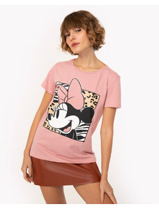 C&A camiseta de algodão minnie manga curta rosa