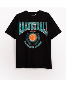C&A camiseta juvenil manga curta basquete preto