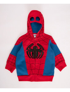 C&A blusa de moletom infantil homem aranha com capuz vermelho