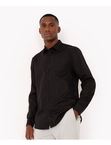 C&A camisa manga longa com bolso preto