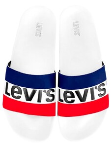 Chinelo Levis Slide Logo Sportwear Branco