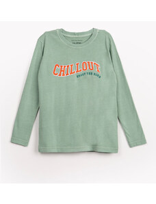 C&A camiseta infantil de malha chillout manga longa verde