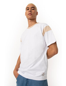 C&A camiseta de algodão manga curta recortes branco